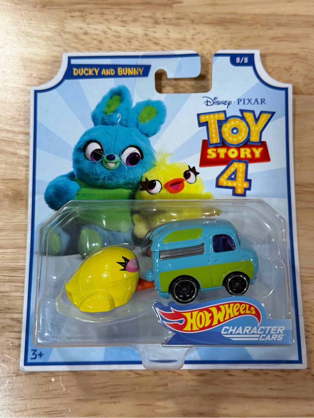 Disney Toy Story 4 Ducky & Bunny Blue, Yellow and Green Character Car Set